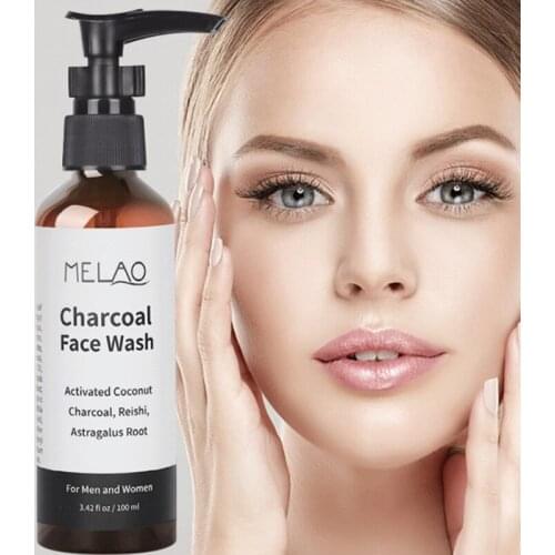 100ml bamboo charcoal facial cleanser cleans moisturizes remove blackheads face cleanser beauty products face products