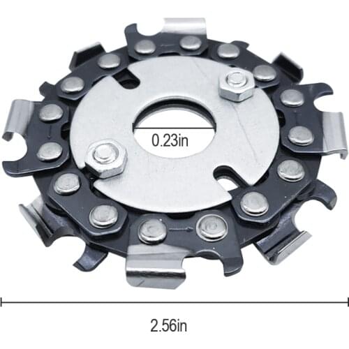 2.5 Inch 8-tooth Chain Disc Saw Wood Slotted Small Saw Blade Angle Grinder Chain Disc Woodworking Chain Saw Disc