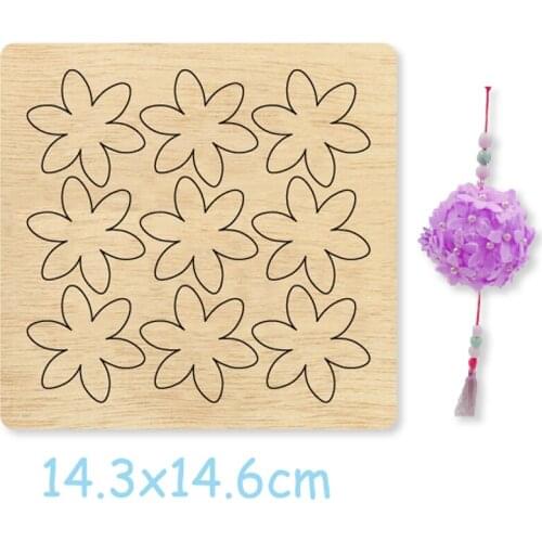 3D Flower Ball Easy to Make Flower Wooden Mold Cutting Wood Dies For DIY Earrings/Headwear/Brooch/Clothing Accessories 2020 New