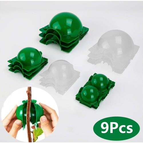 9Pcs Grafting Root Growing Box Garden Plant Rooting Ball High Pressure Nursery Pots Air Layering Propagation Garden Supplies