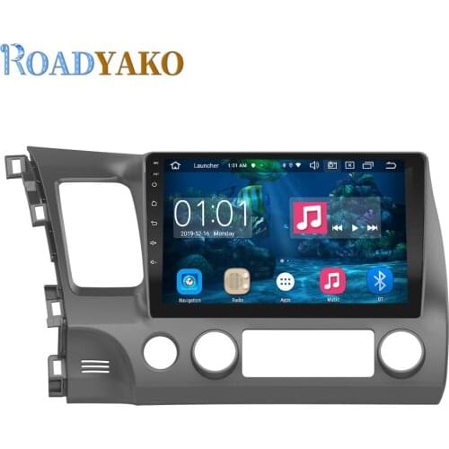 10.1'' GPS Navigation Android 9.0 Autoradio Car DVD Player For Honda Civic Octa Core Car Stereo With WIFI /SWC/4G/video Output