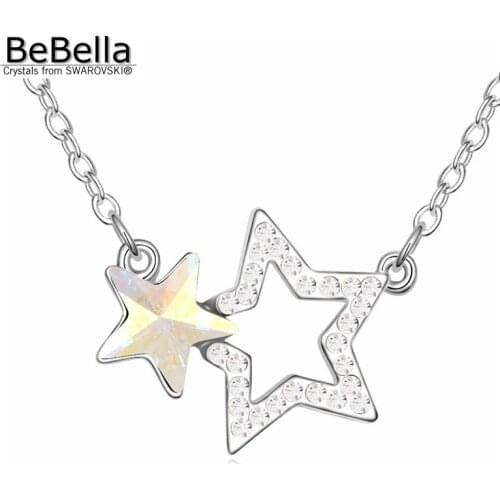 BeBella Five-pointed star pendant pentagram necklace Made with Austrian Crystals from Swarovski for women gift