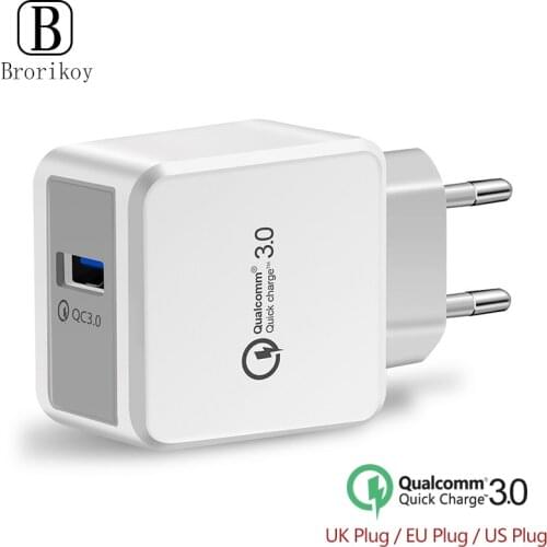 Quick Charge QC 3.0 Smart Fast USB Wall Charger EU UK US Plug for Xiaomi Samsung Huawei Fast Charging Phone USB Chargers Adapter