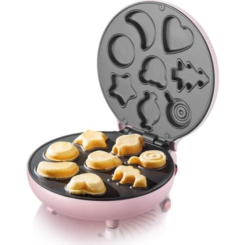 Household Mini Waffle Maker Double-sided Heating Breakfast Non-stick Electric Baking Machine for Kids Bear/DGJ-A06E1