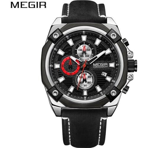 Reloj Hombre Top-Brand Luxury Watch Mens Sports Watches Military Army Men Watch Leather Male MEGIR Clock Relogio Masculino 2020
