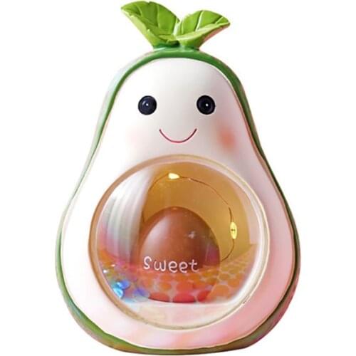 Avocado Night Light Decoration Cute Resin LED Bedside Table Night Lamp for Kids, Nursery Bedroom Desk Lamp Toy Birthday Gift