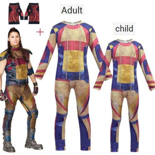 Childrens Halloween Descendants 3 Jay Gil (Jay Gil) Cosplay Costume Boy Jumpsuit Zentai Halloween Fancy Dress Jumpsuit