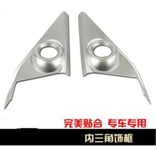 For Honda Civic 2016 2PCS ABS Chrome Car A Pillar Tweeter Decorative Light Box Cover Case Cover Trim Car Styling Accessories