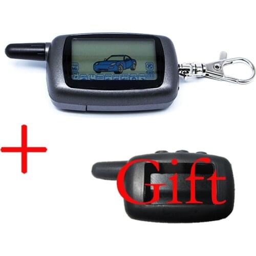 Two way LCD Remote Control Key Fob Silicone Key Case Cover for Russian Version Starline A6 Two Way Car Alarm System