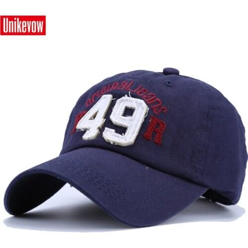 High Quality Summer& Autumn washed Cotton Women And Men 49 Embroidery Snapback Baseball Caps Outside door hats Gorras