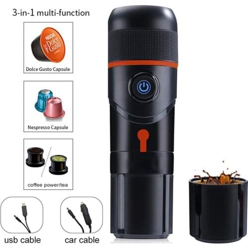 Italian car mounted capsule coffee machine electric large capacity outdoor portable travel household coffee machine