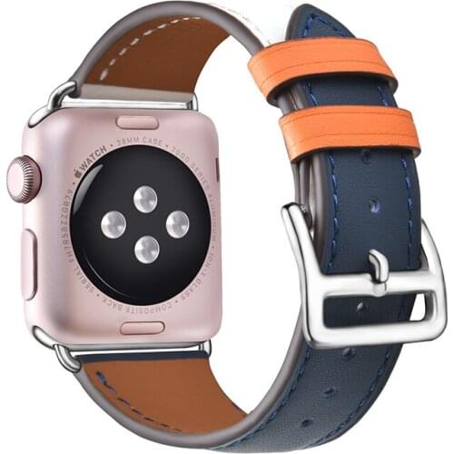 High quality Leather loop for Apple Watch Band Series4 3/2/1 Sport Bracelet 42 mm 38 mm Strap For iwatch 5 Band 40mm 44mm