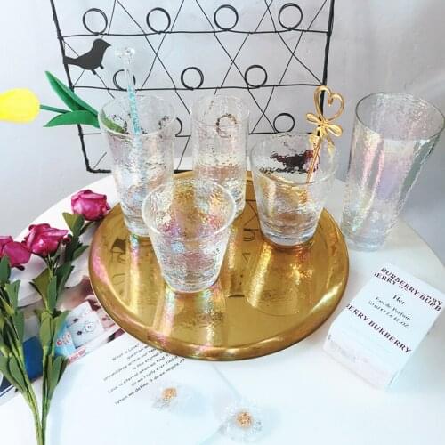 Creative water glass for drinking Rainbow glass cup fashion drinking glass beer glass whiskey glass shot glass bar drinking ware