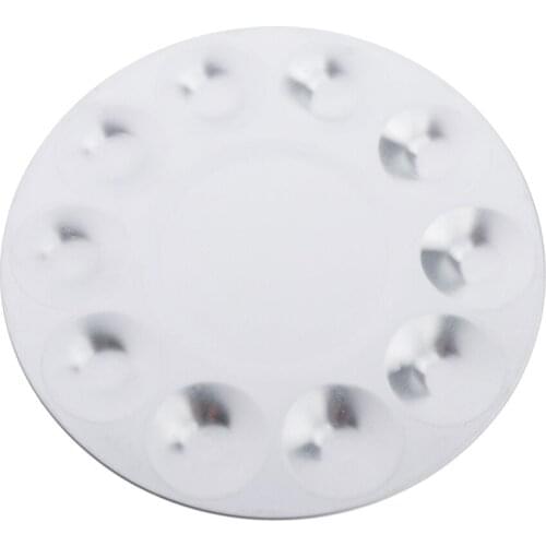 Round 10-slot Paint Palette Color Tray Watercolor Stir Dilution Accessory
