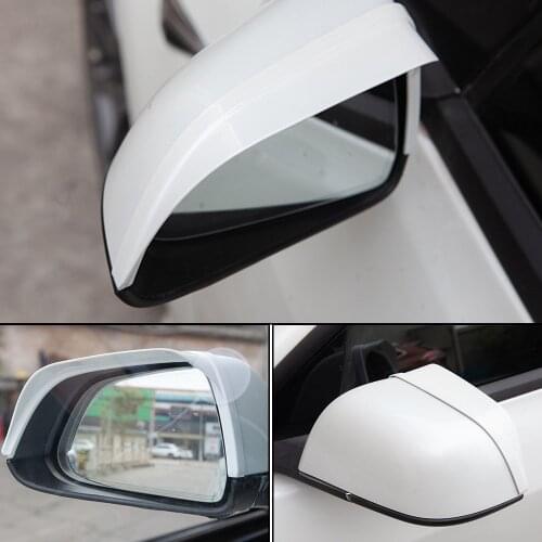 LEEPEE 2Pcs/set For Tesla Model 3 Car Rearview Mirror Rain Eyebrow Auto Rear View Side Rain Shield Sun Visor Shade Protector