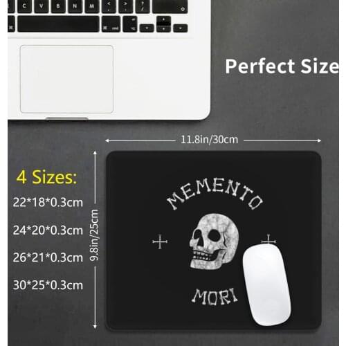 Memento Mori-Distressed White Edition Mouse Pad DIY Print Memento Mori Boo Bone Crossbones Death Dead