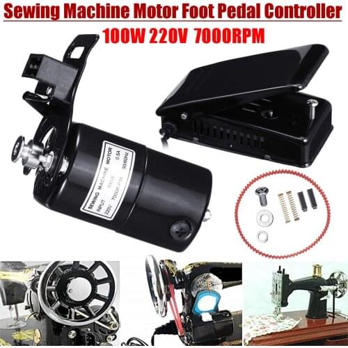 220V 100W Sewing Machine Motor 7000RPM Sewing Motor with Foot Pedal Controller Speed Pedal Home Sewing Machine Accessories Set