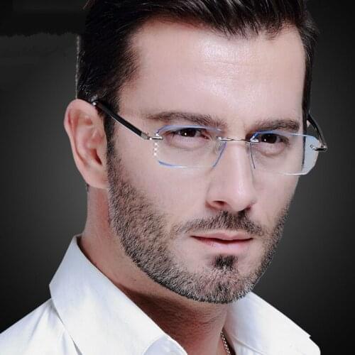 Free Shipping ART Rimles for man diamond cutting glasses rimless glasses ultra light color eye bag mail