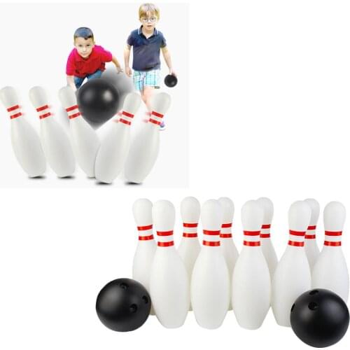 12Pcs Bowling Kids Skittles Set Skittles Game Bowling Ball Boule Game