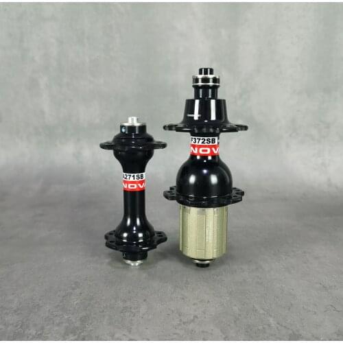 Novatec A271SB/F372SB road bike v-brake hubs Front 112g Rear 270g black/red 20/24H include quick release skewers novatec 271/372