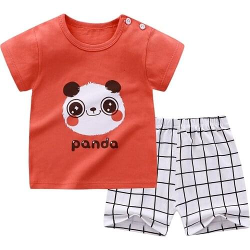 Baby Clothing Boys Summer Clothes Kids Girls Cute Outfit Children Short Sleeves T-shirt Shorts Clothes Sets Toddler Tracksuit