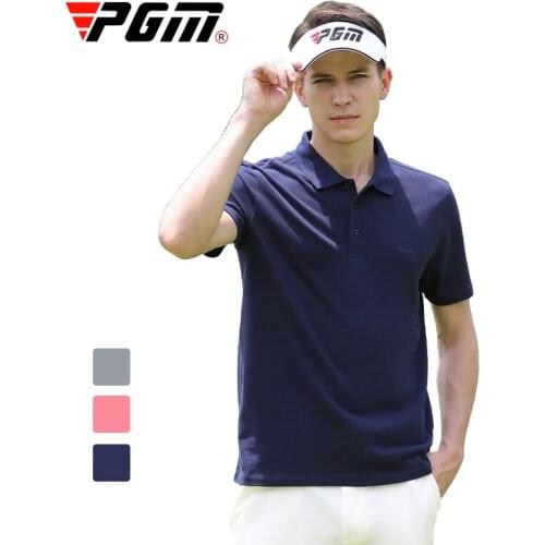 PGM Golf Cotton Clothing Mens Summer Breathable Quick-Dry Sports Short-Sleeved T-shirt YF313