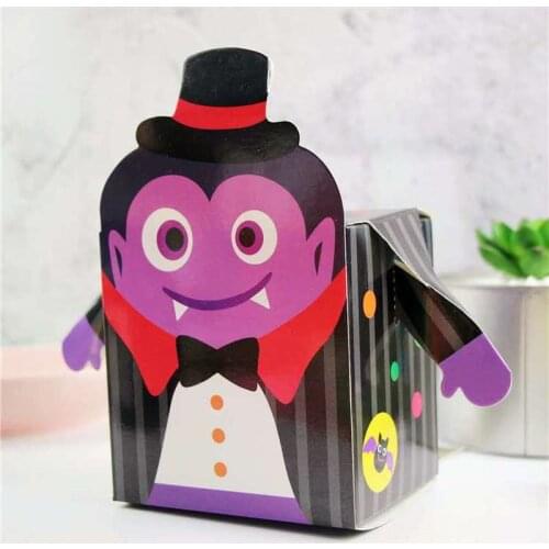 Cartoon animal biscuit gift box candy box biscuit cake food packaging box personality DIY Halloween party decoration supplies