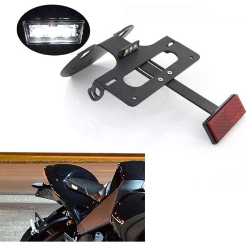 Fit For Buell 1125 R 1125 CR 2008-2011 Rear Tail Tidy License Plate Mount Holder Frame with LED Light Fender Eliminator Kit