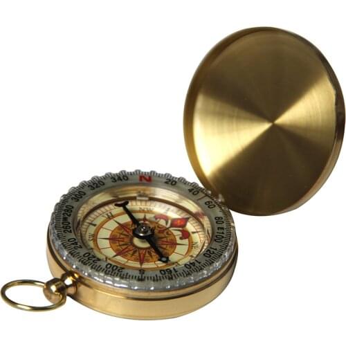 Mini Outdoor Camping Portable Folding Hiking Navigation Pocket Compass Brass Military Army Climbing Hunting Tool Keychain Kompas