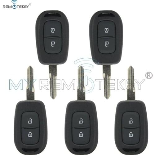 Remtekey 5pcs 2 button 433Mhz AES-4A Chip FSK 2013 2014 2015 2016 2017 2018 for Renault Duster Kwid Sandero Logan