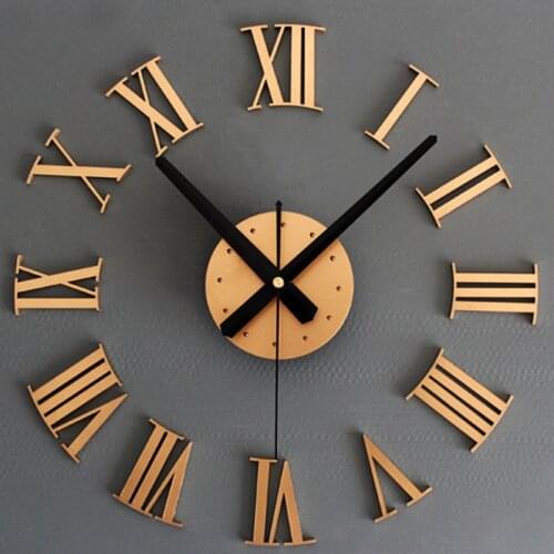 Diy Luxury 3d Wall Clock Large Size Home Decoration Art Clock Gold Наклейки На Стену Clock Wall Home Decor Living Room Wholesale
