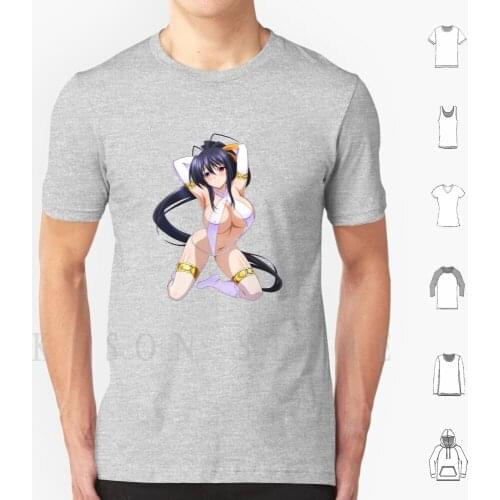 Cute Akeno T Shirt Print For Men Cotton New Cool Tee Anime Manga Japan Japanese Gremory Black Rias Nanatsu Himejima Food Akeno