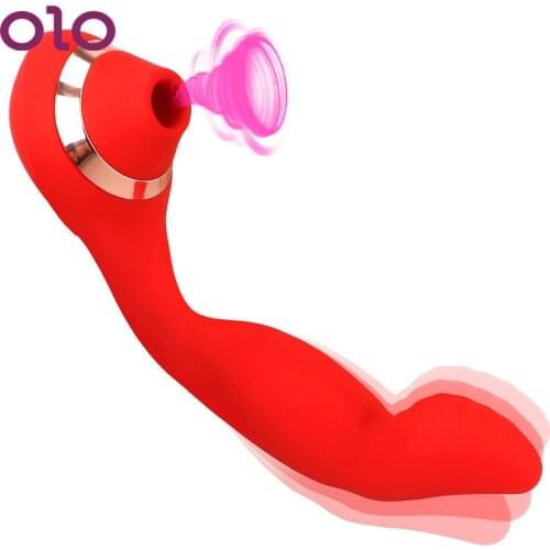 OLO Clitoris Sucker Dual Use Nipple Sucking Vibrator Sex Toys for Women G Spot Massager Dildo Finger Vibrator Silicone Sex Shop