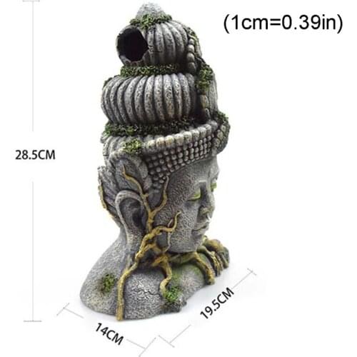 Guanyin Bodhisattva Statue Fish Tank Landscaping Ornament Simulation Crafts Aquarium Decorations Fish Entertainment