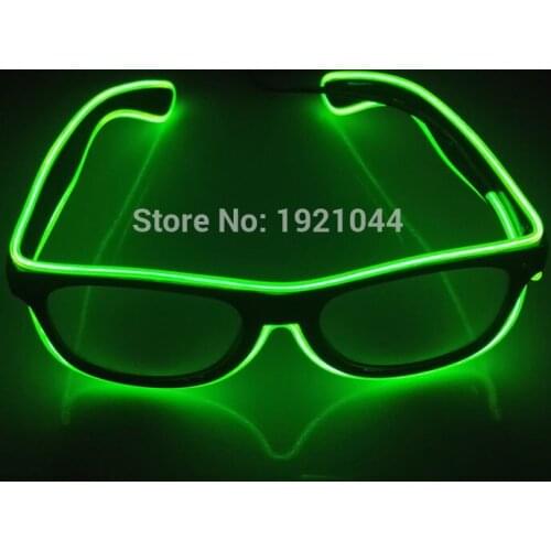 With DC-3V Sound activated Driver EL Wire Glowing Glasses Light up Sunglasses Hot Sales Glowing Product for Event Party Decor