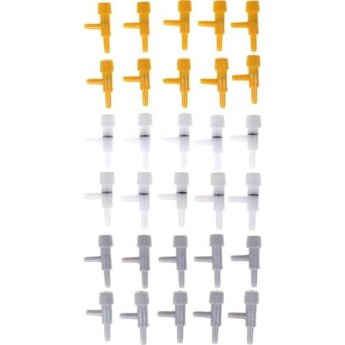 10x Aquarium Air Line Tubing Fish Tank Oxygen Air Pump Volume Flow Control Valve Yellow White Gray Fit For 4mm Air Line Air Tube