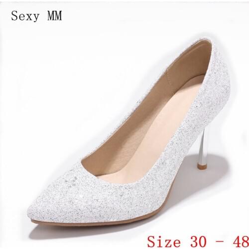 High Heels Women Pumps High Heel Shoes Stiletto Woman Party Wedding Shoes Kitten Heels Plus Size 30 - 40 41 42 43 44 45 46 47 48