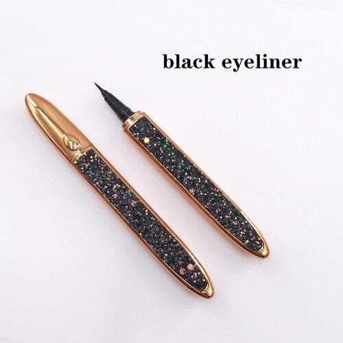 1 PC Hot Sell Liquid Eyeliner With Diamond Decoration Waterproof Long-Lasting Eyeliner Cosmetics Makeup Supplies