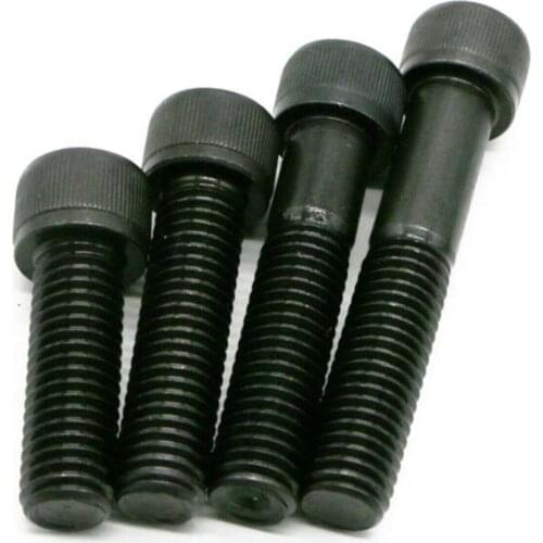 1Pcs M14 M16 Black Hex Hexagon Socket Cap Head Screws DIN912 Full/Half Thread Allen Bolts High Tensile Grade 12.9 Carbon Steel