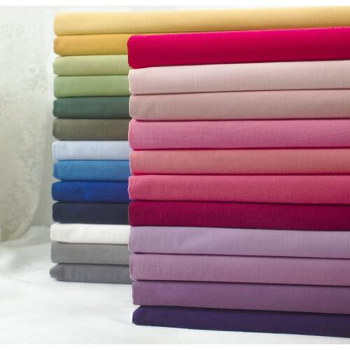 145x50cm solid color poplin Cotton Fabric DIY Childrens Wear Cloth Make Bedding Quilt Decoration Home 160-180g/m