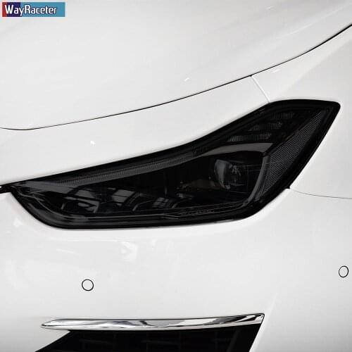 2 Pcs Car Headlight Protective Film Headlamp Transparent Black TPU Sticker For Maserati Ghibl Levante Quattroporte Accessories