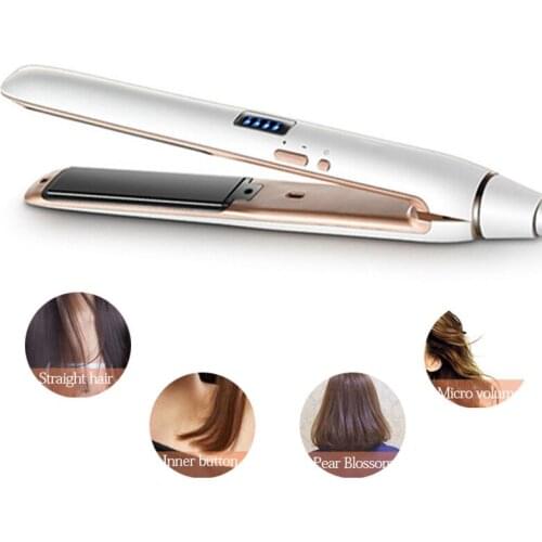 2 in 1 Hair Curler Straightener Professional Curling Iron Flat Iron Electric Hair Waver Styling Tool for Salon Home