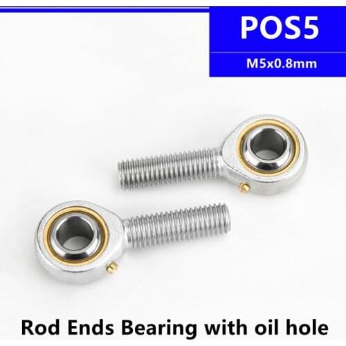 20Pcs/100Pcs POS5 M5x0.8mm Fish Eye Rod Ends Bearing Male Thread Universal Knuckle Ball Joint