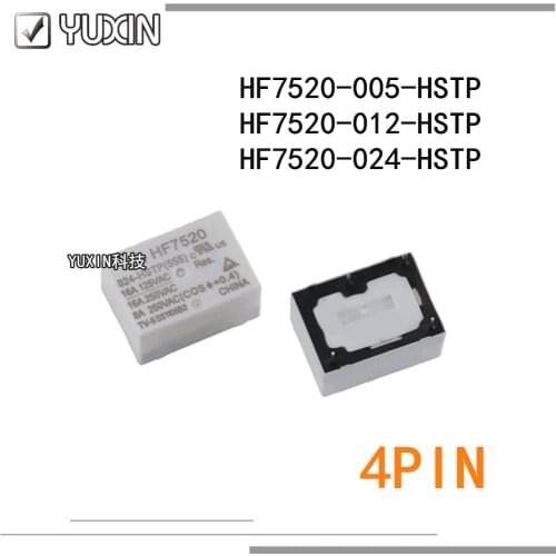 20PCS/LOT 100%Original&New Relay HF7520 005-HSTP HF7520-012-HSTP HF7520 012-HSTP HF7520-024-HSTP HF7520 012 HSTP 4PIN 16A