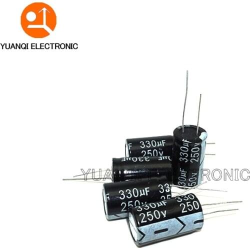 250V Aluminum Electrolytic Capacitor 1UF 2.2UF 3.3UF 4.7UF 10UF 22UF 33UF 47UF 100UF 220UF 330UF