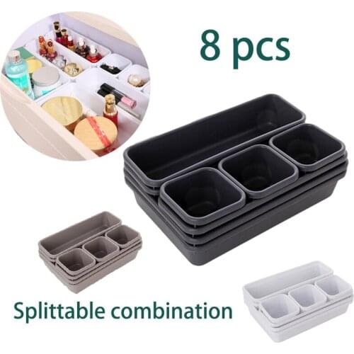 8 Pcs/set Storage Drawer Storage Box Storage Organizer Box Drawer Make Up Brush Holder Storage Pot Jewellery Cover Home Storage