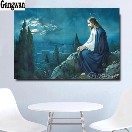 5d home decoration diamond painting Christian Jesus people full drill square round diamond embroidery diamond art cross stitch