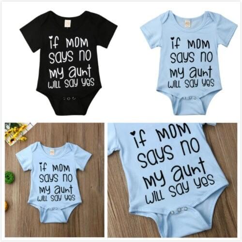 US Infant Newborn Baby Boy Girl Letter Romper Clothes Outfit Jumpsuit Playsuit
