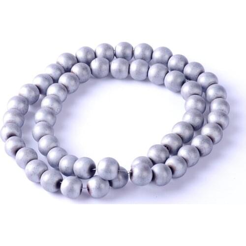 Natural Stone 4-12mm Hematite Beads Round Loose Beads grey Matt Unpolished DIY Necklace Bracelet Jewelry Making Accessories