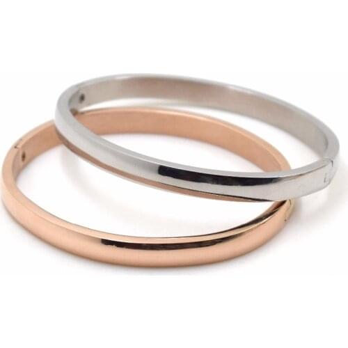 2018 Rose Gold Stainless Steel Lover bracelet couple titanium bangle Slide Carter Bangle Cuff Bracelet Valentine gift